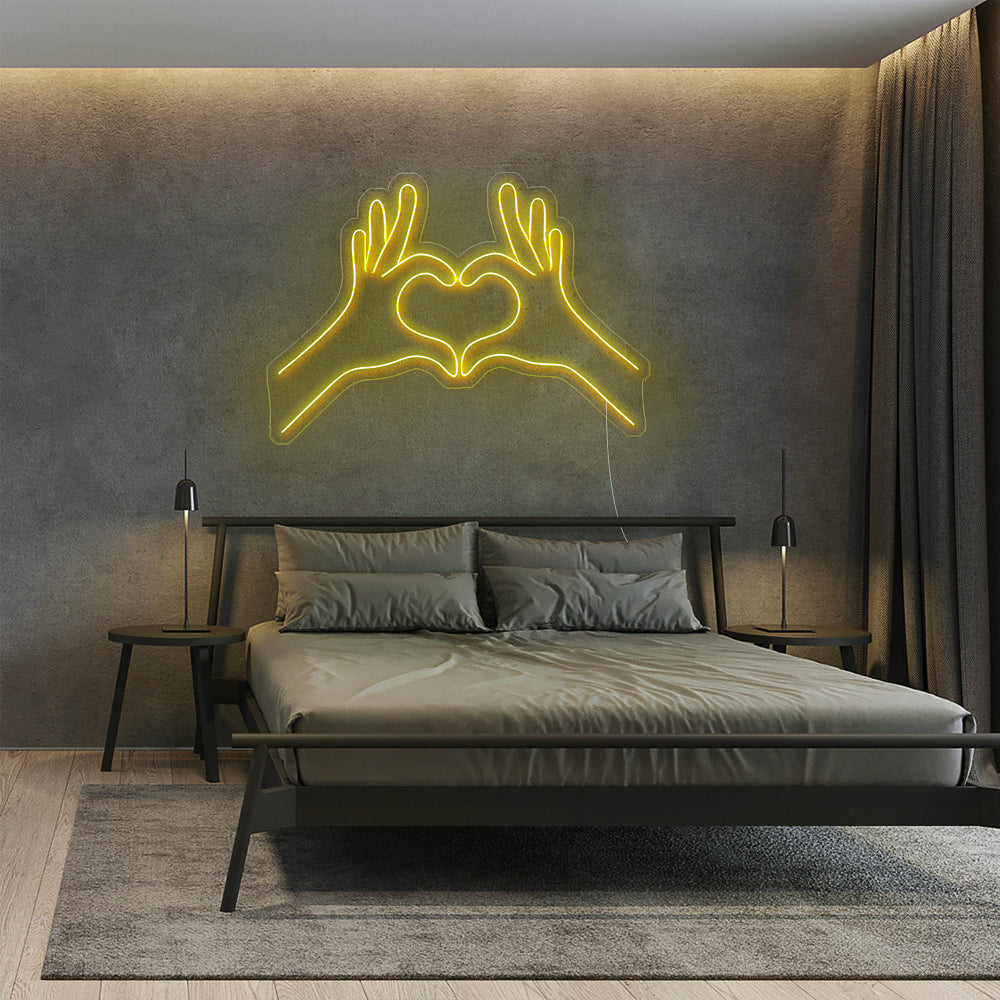 Heart With Hands Neon Sign