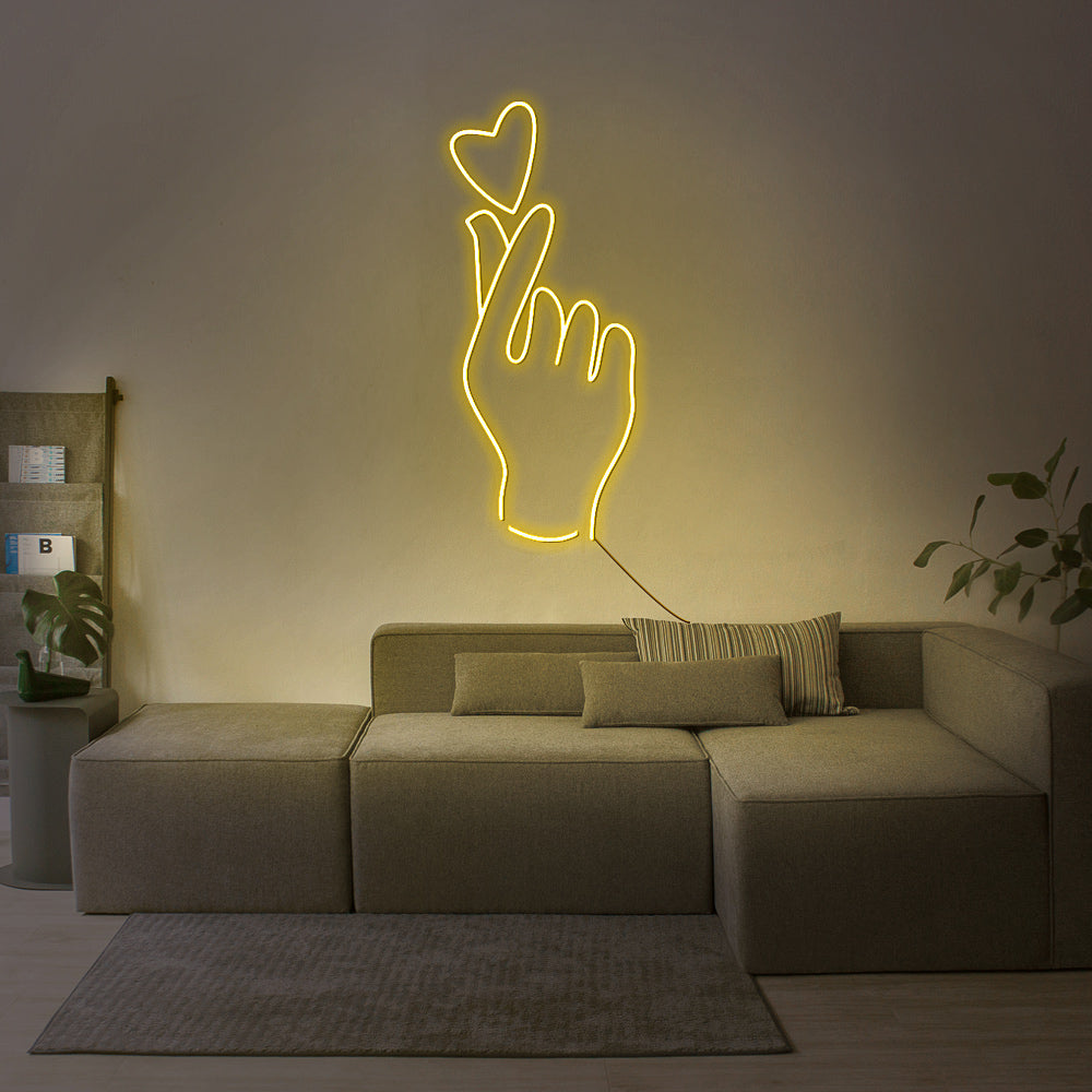 Heart In Hand Neon Sign
