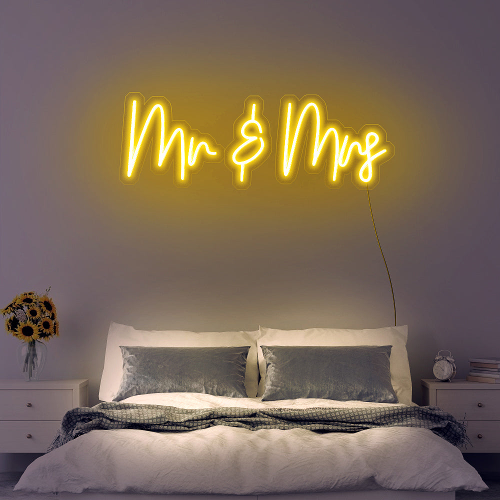 Mr. & Mrs. Neon Wedding Sign