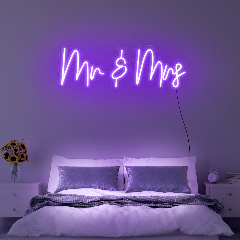 Mr. & Mrs. Neon Wedding Sign