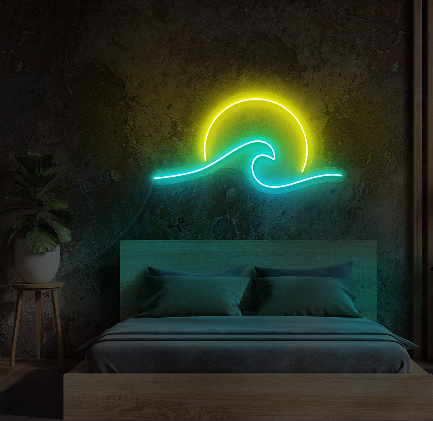 Sun With Wave Neon Sign