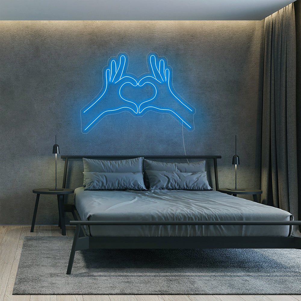 Heart With Hands Neon Sign