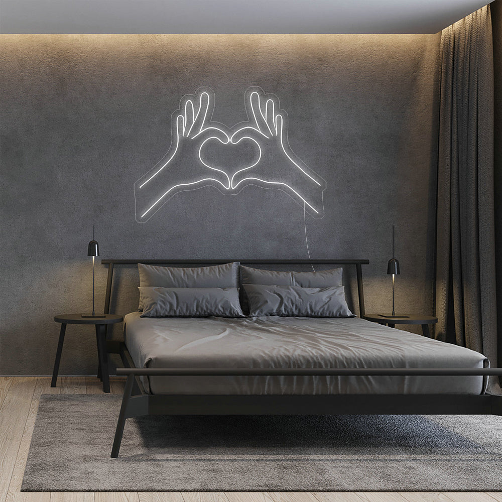 Heart With Hands Neon Sign