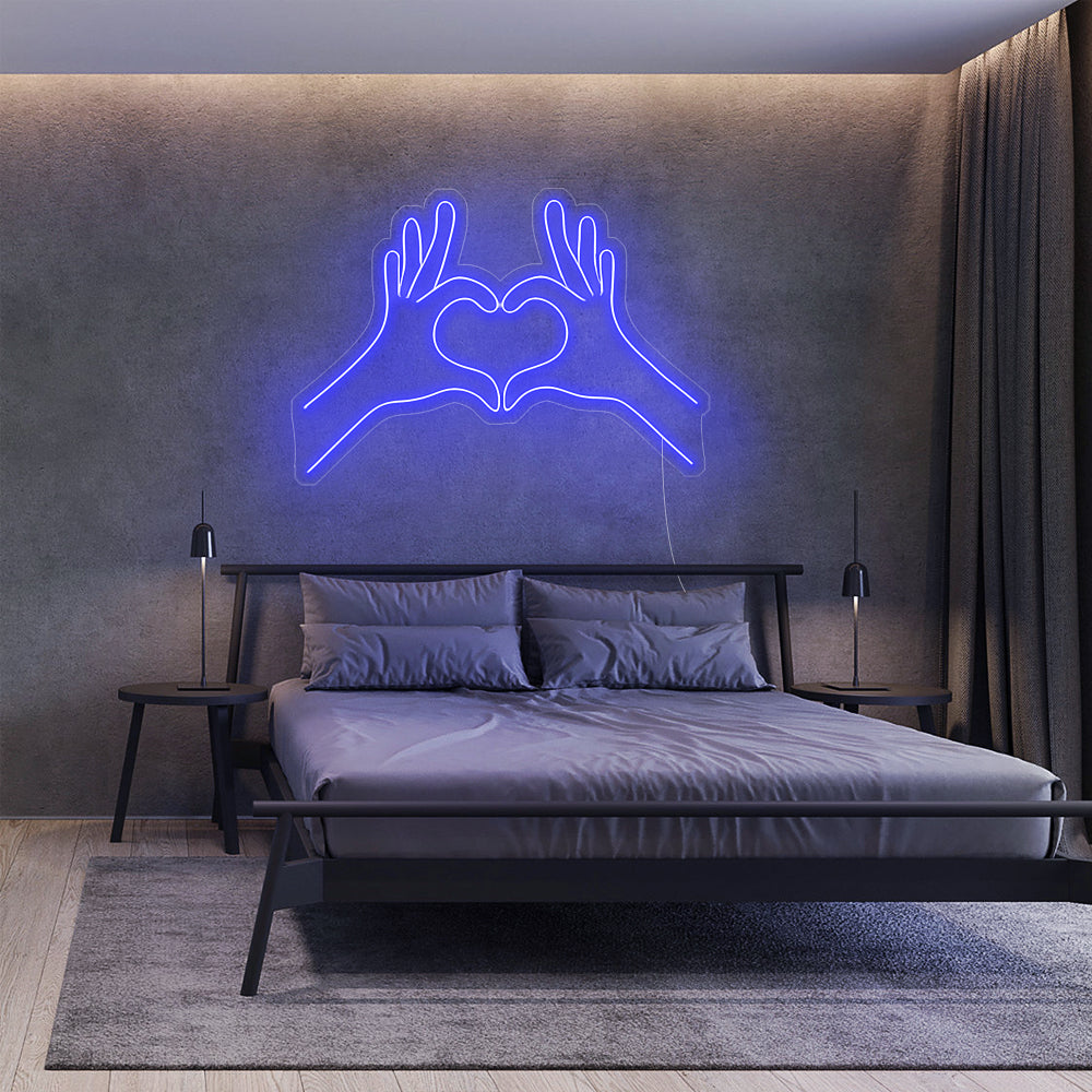 Heart With Hands Neon Sign