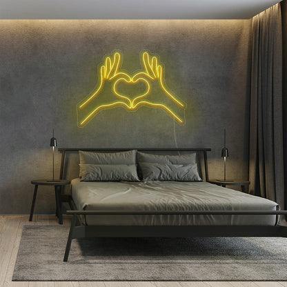 Heart With Hands Neon Sign